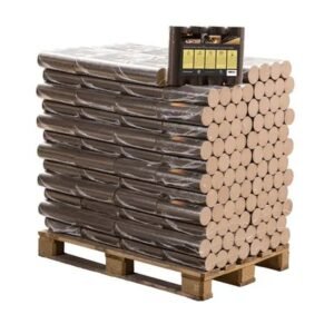 Beuken Houtbriketten Rond – Pallet 96 Pakken x 10 kg